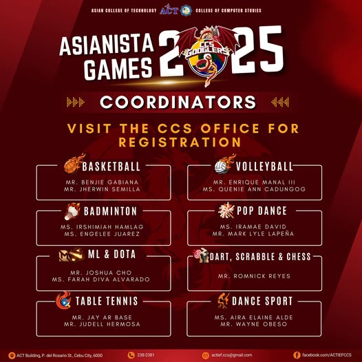 ACT — event coordinator poster